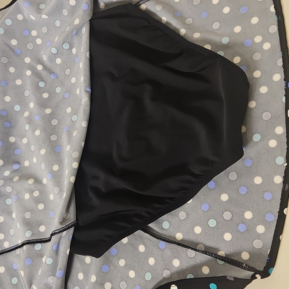 Black Polka Dot Swimdress Tankini Style One-Piece – Size 12 - Picture 11 of 11